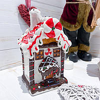 Банка для солодощів керамічна Карамельно-шоколадний будиночок 220мл 9х8х16см, фото 4