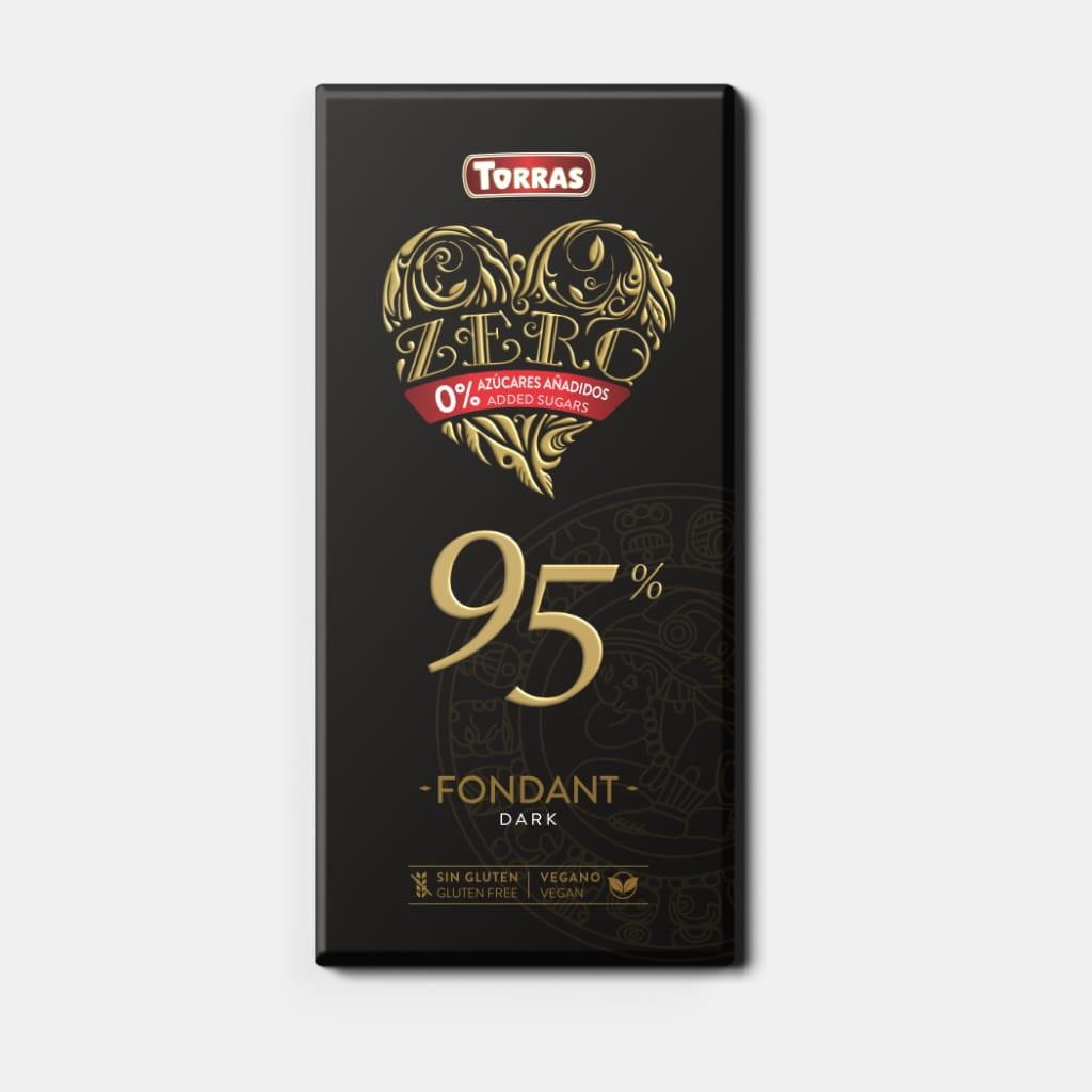 Шоколад чорний Torras Dark Fondant 95% какао без цукру без глютену 100 г Іспанія (опт 3 шт)