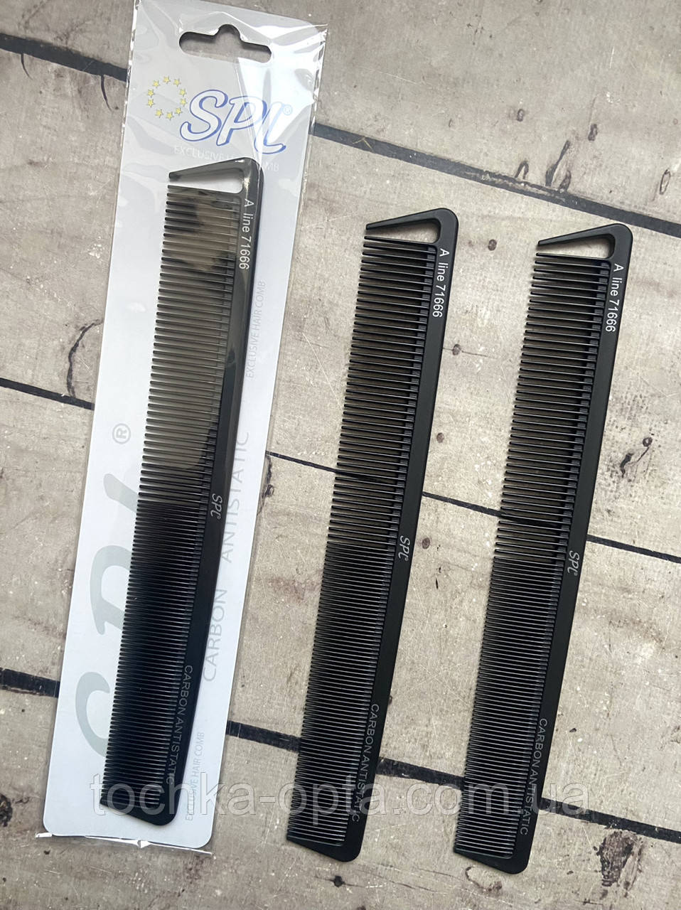 Гребінець планка SPL CARBON ANTISTATIC A line 71666, фото 1