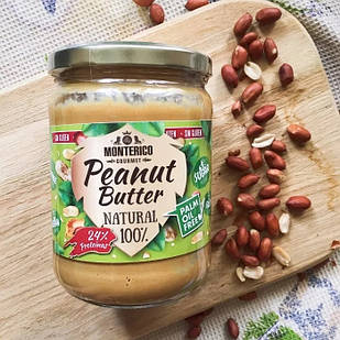 Паста Арахісова без глютену Monterico Peanut Butter Natural 500 г Іспанія (опт 3 шт)