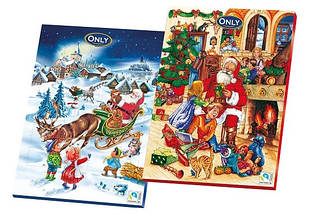 Адвент-календар шоколадний Оллі Новорічний Only двох видів 30*50 г Австрія (30 шт./1 ящ)