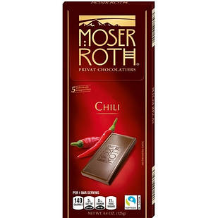 Шоколад Чорний Мозер Рот Moser Roth Chili з Перцем Чилі 125 г Німеччина