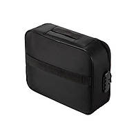 Чоловіча сумка для документів і ноутбука 37х27х10см Чорна барсетка, органайзер для документів дорожній