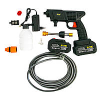 Акумуляторна мінімийка високого тиску K-TE Professional Чорна, автомийка на акумуляторі