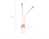 Назальний аспіратор дитячий для носа з трубочкою, 1 шт, фото 4