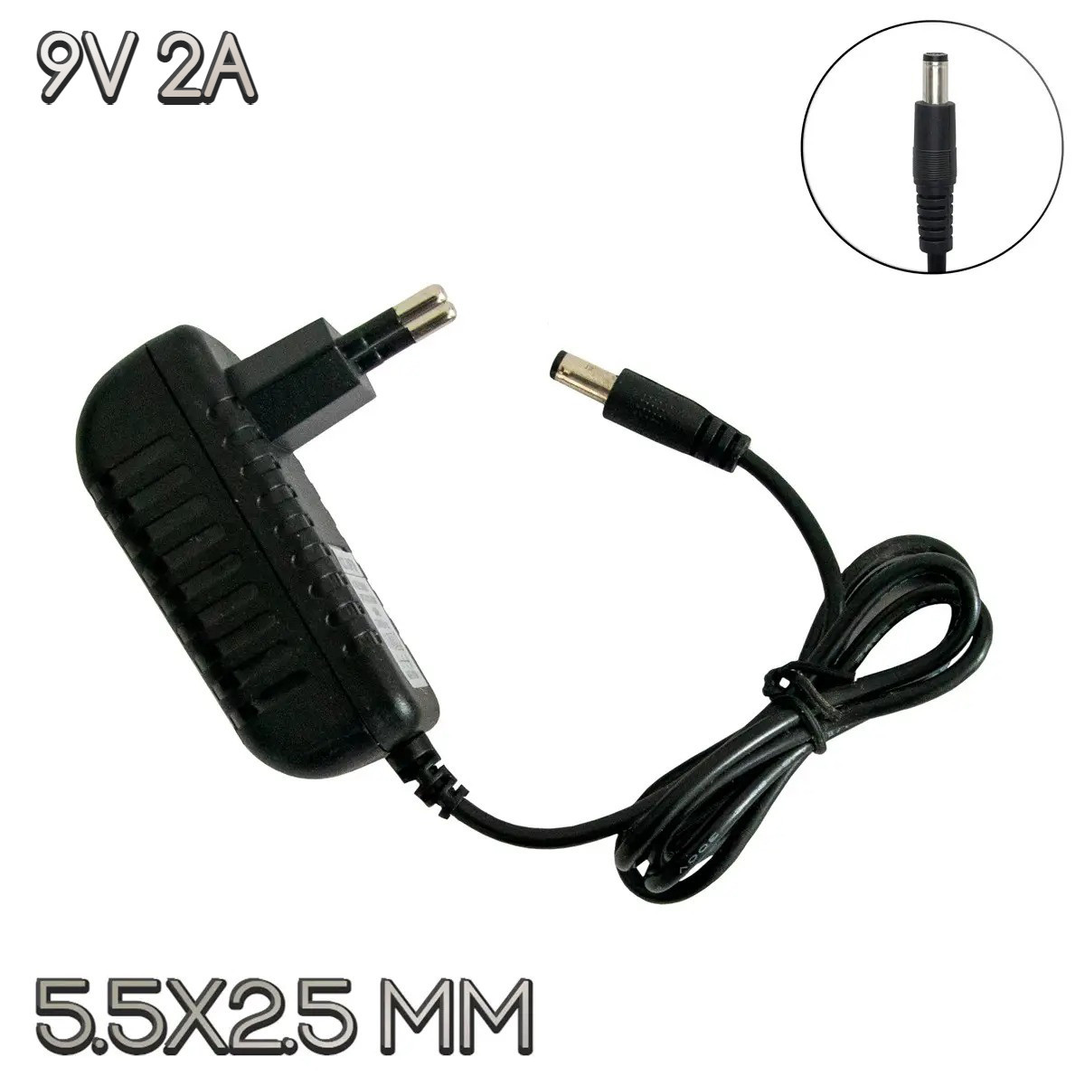 Блок живлення 9V 2А джерело живлення 5.5х2.5мм адаптер для роутера, живлення для відеоспостереження