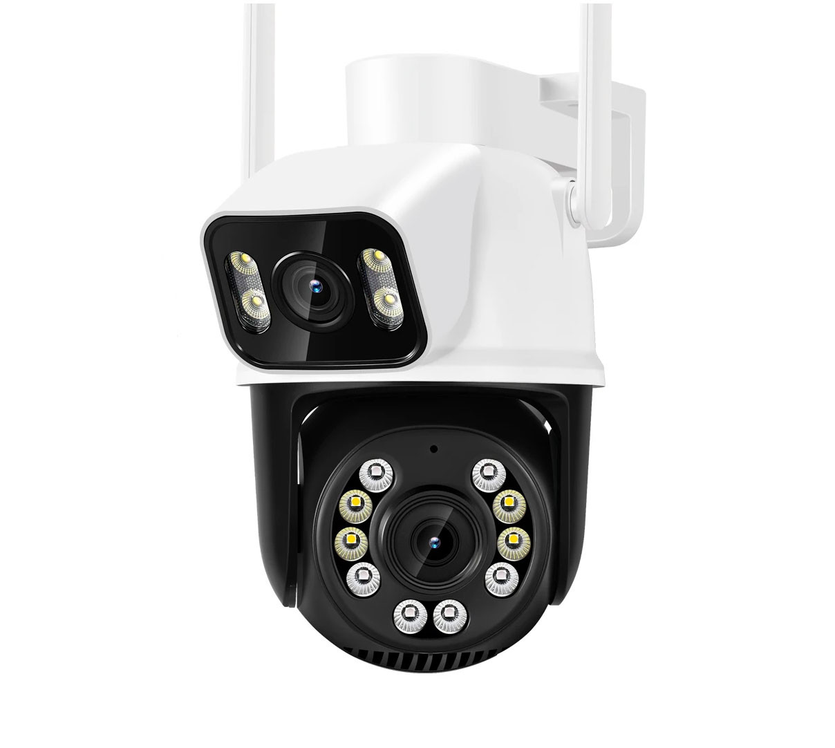 Поворотна Wi-Fi камера відеоспостереження Asecam ABQ-2A 8MP 4К, що стежить за об'єктом | Дві лінзи | ONVIF | Bluetooth