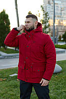 Парка зимняя мужская красная. Nікe S M L XL XXL