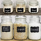 Наліпки на банку, стікери для спецій, кухонні етикетки - 24 шт. + білий маркер, фото 3