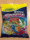 Цукерки жувальні Woogie Sour Worms Кислі Черв'ячки 250 г Австрія, фото 3