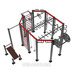 Спортивний майданчик для воркаута W2252 (спортивний комплекс для street workout, вуличні тренажери)