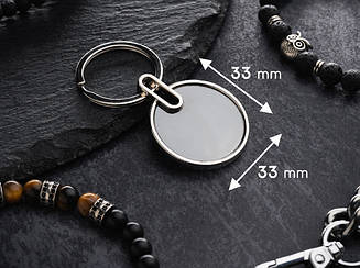 Брелок під гравіювання. 33мм. Нержавійка