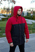 Парка зимняя мужская Nike красно черная S M L XL XXL