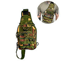 Барсетка-бананка через плече тканинна, Комо дубок 6л, чоловіча сумка через плече - сумка EDC спортивна