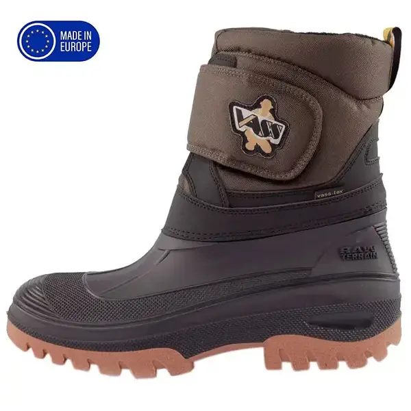 Vass Fleece Lined Boot with Strap Black Green Carp Shop