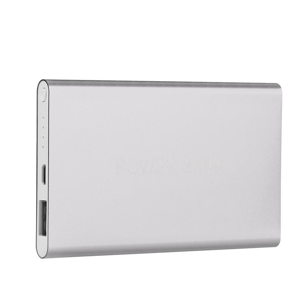 Ультратонкий повербанк портативний акумулятор 10000 mah Power Bank сріблястий