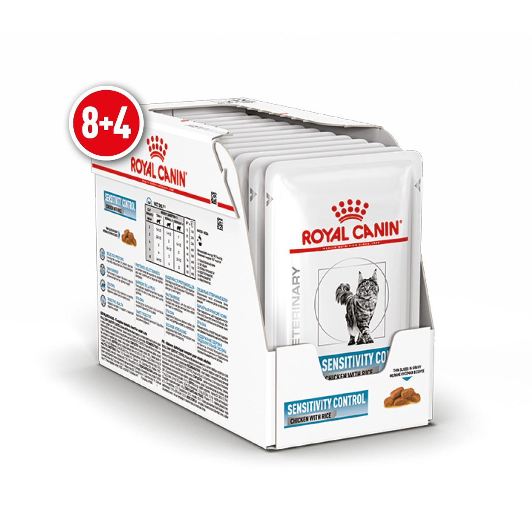 Акція! Лікувальний вологий корм Royal Canin Renal для кішок, курка 85 гр 8 шт + 4 шт у подарунок
