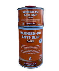 Варниш-ПУ Анти-Слип / Varnish-PU Anti-Slip - противоскользящий прозорий поліуретановий лак (сатин) уп.1 кг