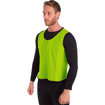 Манишка для футболу чоловіча суцільна (сітка) MATSA CO-5461-LG, Салатовий, Розмір (EU) — S-M