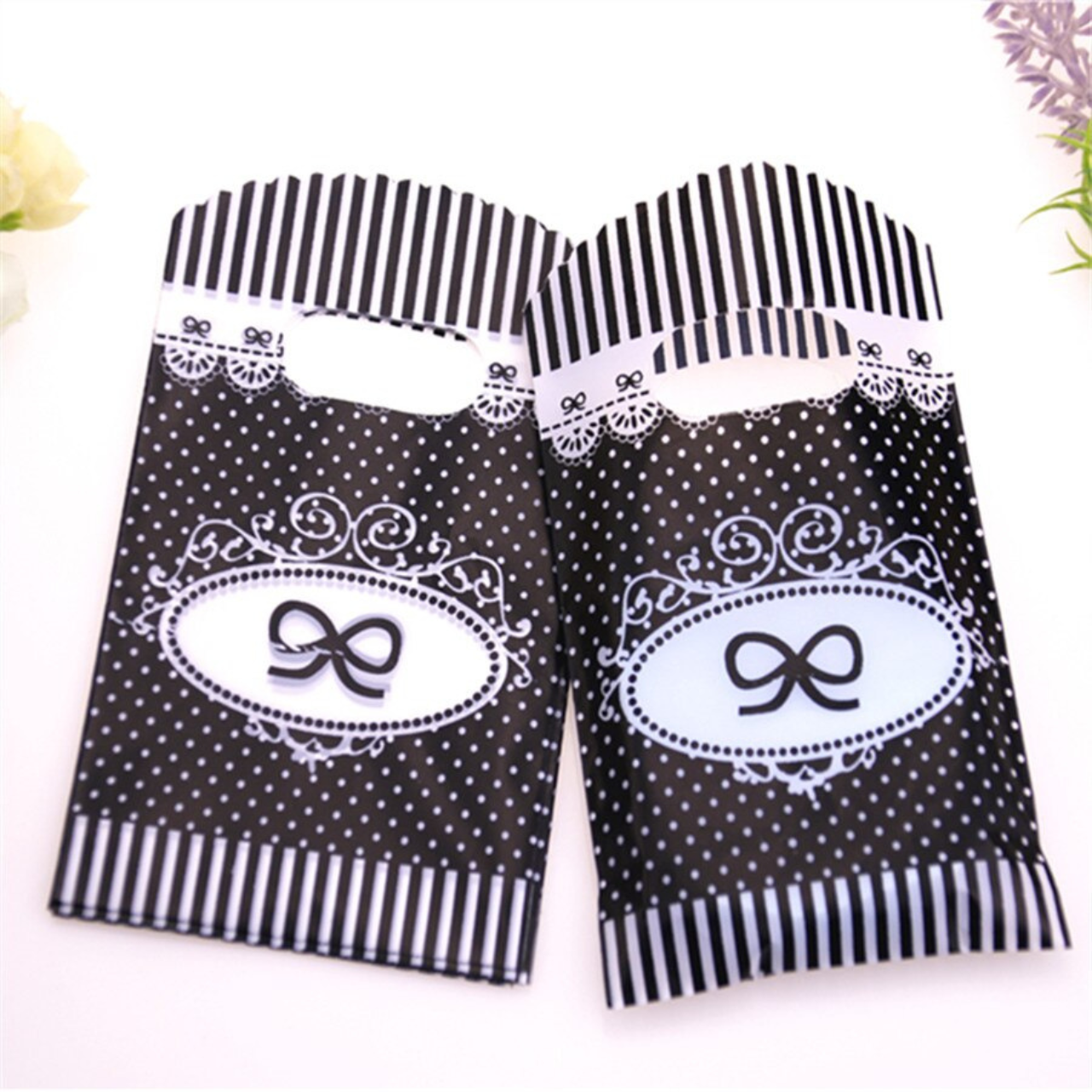 Пакет банан 7x15 см 50 шт пакет прорубна ручка, пакети маленькі банан, фото 1