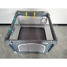 Дитячий манеж ISERE PREMIUM 90x90см сірий з 4 ручками + сумка, фото 5