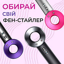 Фен стайлер для сушіння волосся Magic Hair 1600 Вт 6в1 електричний професійний із насадками Сірий, фото 4