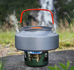 Чайник туристичний алюмінієвий Widesea 1.1л WSKT-11R, похідний чайник для багаття та туристичного пальника