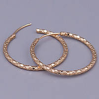 Сережки-кільця XР. Позолота 18К. Діаметр: 30 мм. Товщина: 2 мм.