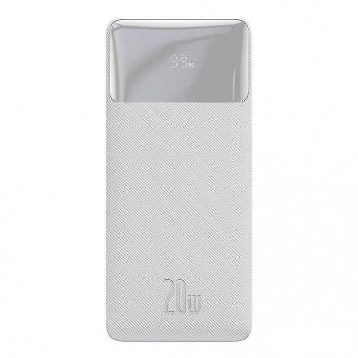 Зарядний мобільний акумулятор Baseus Bipow Digital Display 20000mAh Overseas Edition 20W PPBD050302 (Білий)
