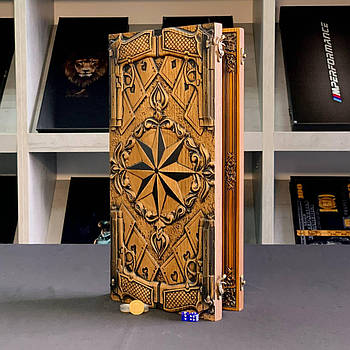 Нарди дерев'яні подарункові Зірка 46х23х5см