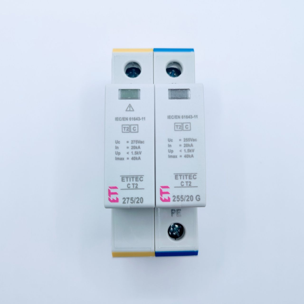 Обмежувач перенапруги ETI ETITEC C T2 275/20 (1+1) 2p захист інвертора по АС