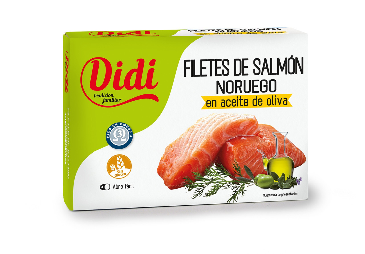 Лосось Норвезький в Оливковій олії Діді Didi Filetes Salmon en Aceite de Oliva 115 г Іспанія, фото 1