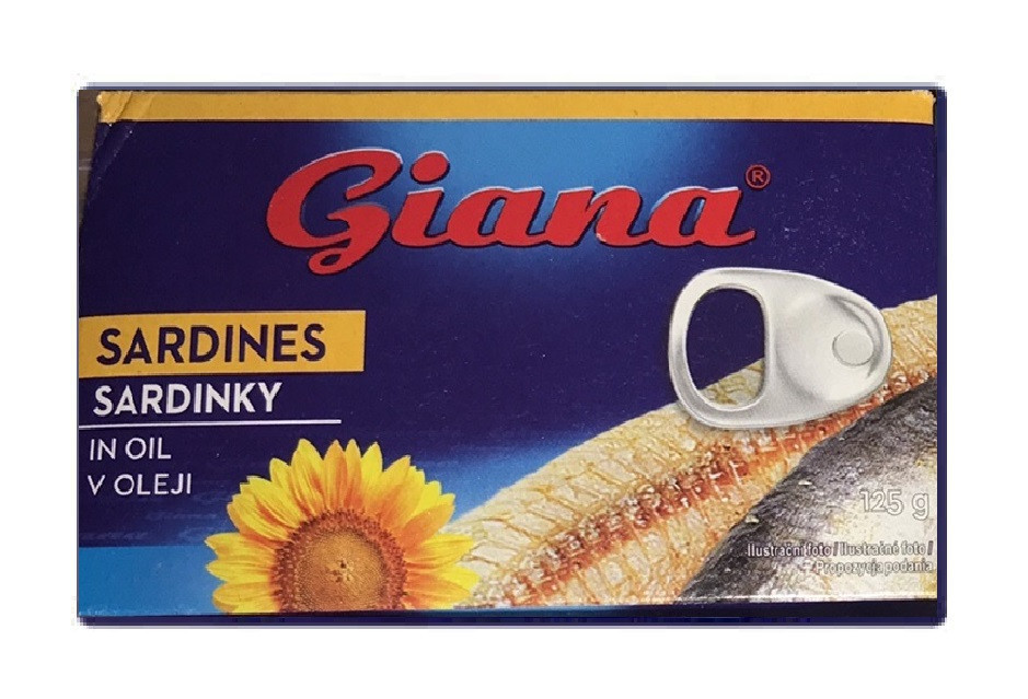 Сардини Giana в Соняшниковій олії Джиана Sardines Sardinky v Oleji 125 г Чехія