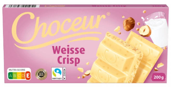 Шоколад Білий з Шматочками Рисових Пластівців та Фундука Choceur Weisse Crisp 200 г Німеччина