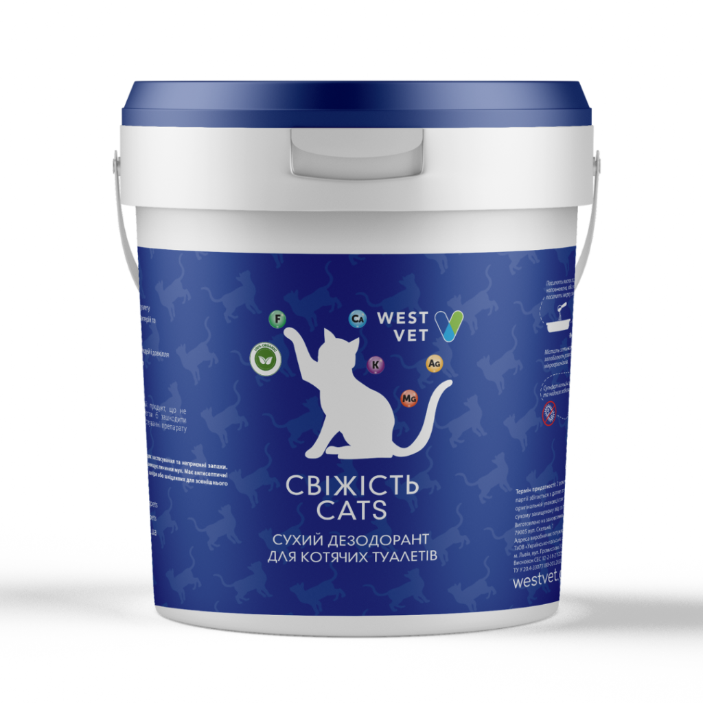 Дезодорант для котячих туалетів Свіжість Cats 5 кг, WestVet