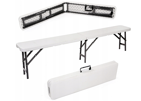 Лава, лавка розкладна садова туристична Польща 180см (біла) ORIG16, фото 1