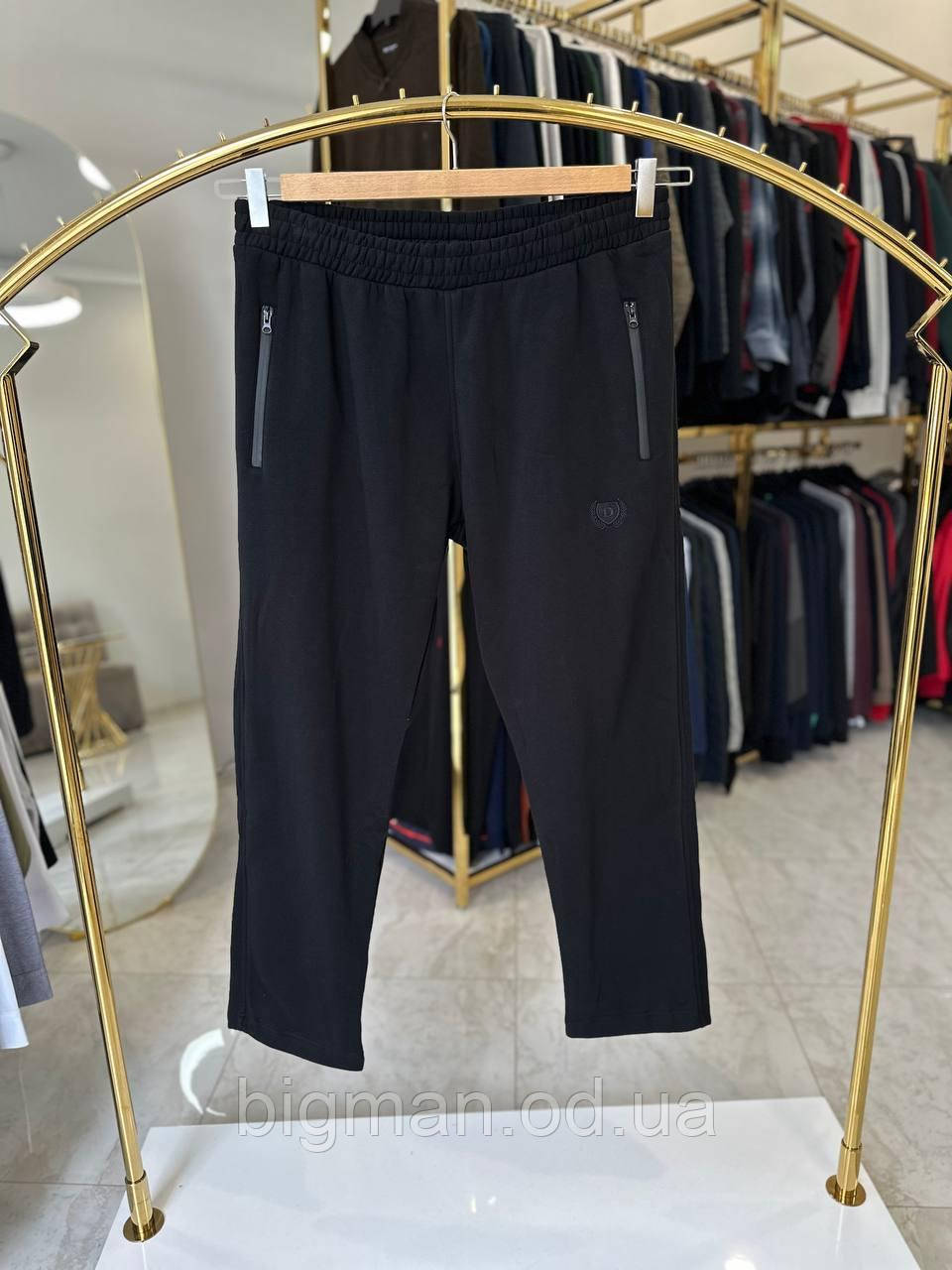 Чоловічі теплі спортивні штани на на флісі Dekons 1828 (батал) 2-13XL чорні