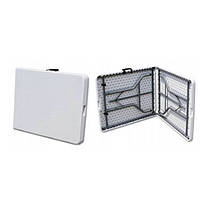 Стіл розкладний для пікніку, садовий 180см + 2 лавки 180см білий (Польща) ORIG19, фото 5