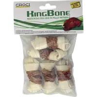 Ласощі для собак кістка жилована вузлова з качкою Croci KingBone Duck 5см 10гр 5шт/уп