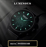 Хороший металевий годинник чорний наручний чоловічий, фото 3