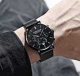 Хороший металевий годинник чорний наручний чоловічий, фото 9