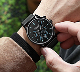 Хороший металевий годинник чорний наручний чоловічий, фото 7