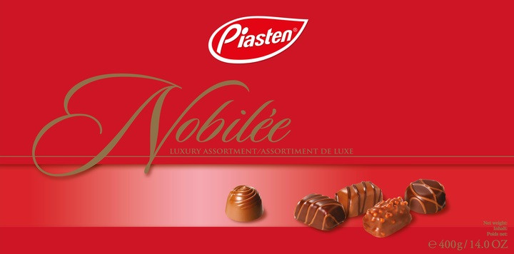 Цукерки Шоколадні Асорті Червона Коробка Праліне Nobile Piasten Red 400 г Німеччина