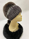 Шапка жіноча з хутра норки, фото 2