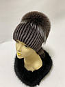 Шапка жіноча з хутра норки, фото 10