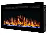 Електрокамін настінний/вбудований ArtiFlame AF37WR з обігріванням і звуком горіння вогню, фото 3
