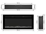 Електрокамін настінний/вбудований ArtiFlame AF37WR з обігріванням і звуком горіння вогню, фото 8