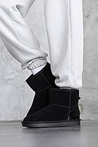 Зимові Жіночі Черевики UGG Classic Mini Black Lacquer / УГГ Классик Мини Лакер Черные, фото 3