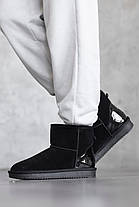 Зимові Жіночі Черевики UGG Classic Mini Black Lacquer / УГГ Классик Мини Лакер Черные, фото 2