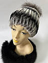 ШАПКА ЖІНОЧА З ХУТРА КРОЛИКА-РЕКСА, фото 2